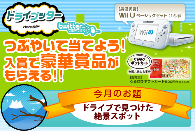ドライブッター つぶやいて当てよう!入賞で豪華賞品がもらえる!!
