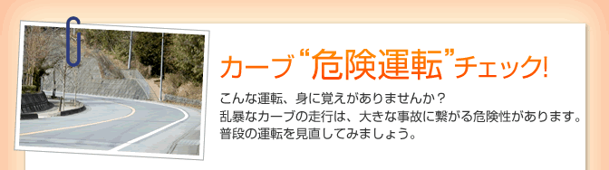カーブ危険運転チェック